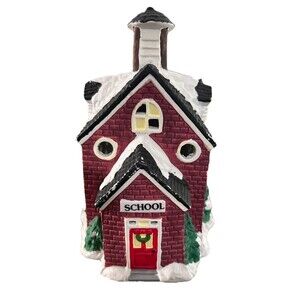 Noma Dickensville Village School House  Porcelain Christmas